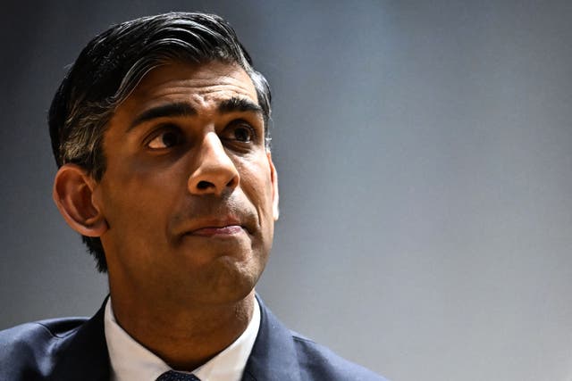 <p>Rishi Sunak is reportedly set to skip a debate of the damning report that found Boris Johnson lied over partygate, saying he “wouldn’t want to influence anyone in advance of that vote” (PA)</p>