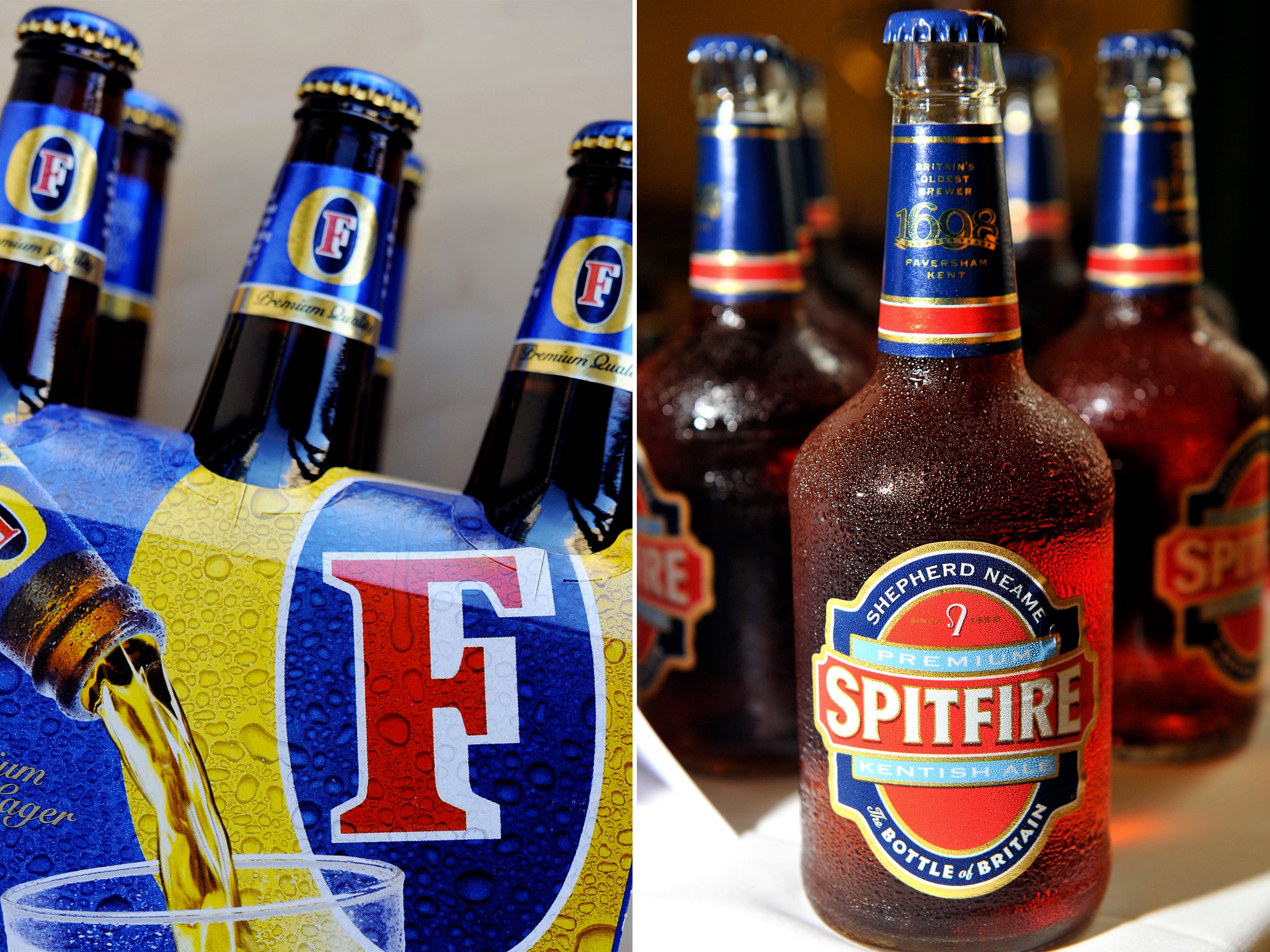 Foster’s and Spitfire ale are among the beers that have seen their alcohol content lowered as part of ‘drinkflation'