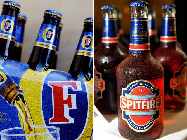 <p>Foster’s and Spitfire ale are among the beers that have seen their alcohol content lowered as part of ‘drinkflation'</p>