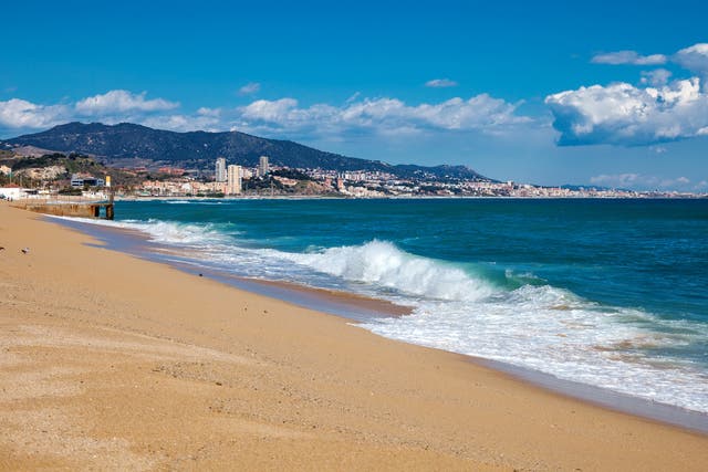 <p>Badalona beach, north-east of Barcelona, has been given a Black Flag </p>