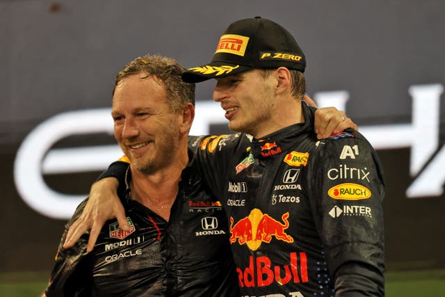 Christian Horner (left) says Max Verstappen is already among the greatest F1 drivers (PA Wire)