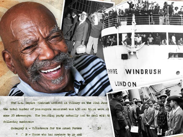 <p>Alford Gardner, who arrived in Britain in 1948 on the first Windrush ship to dock in Tilbury, Essex, speaking at his home in Leeds</p>