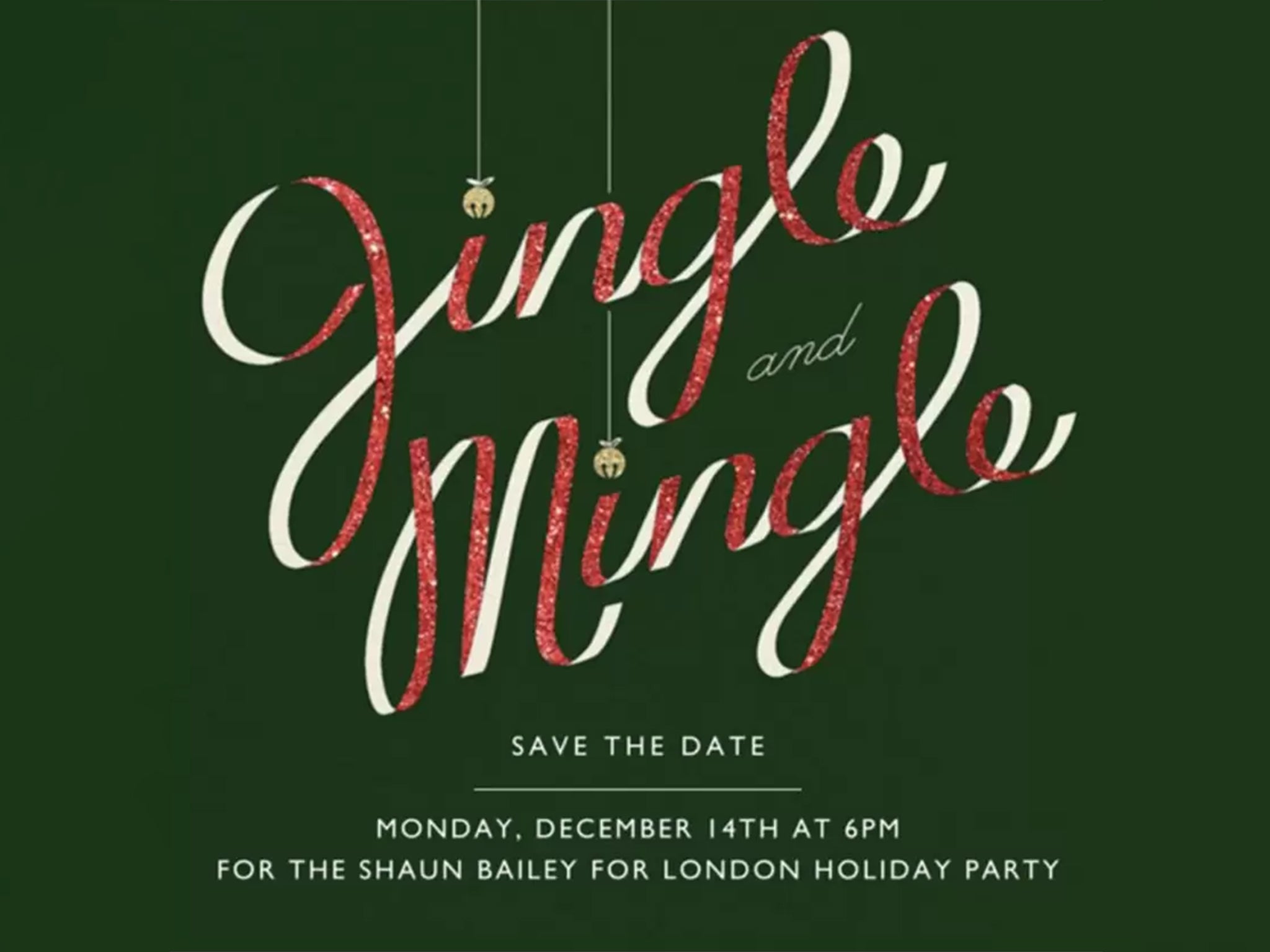 Invitation to the ‘Minglegate’ Christmas party at CCHQ in December 2020