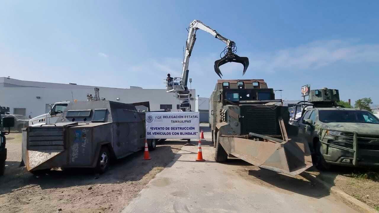 Mexican authorities destroy 14 homemade armored cars used by drug ...