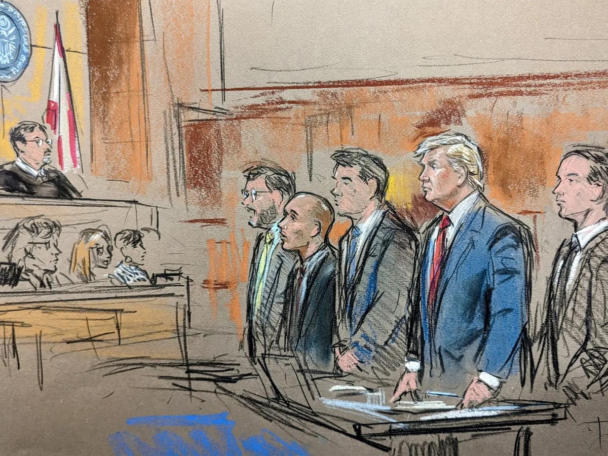 Court artist defends flattering Trump arraignment sketch The