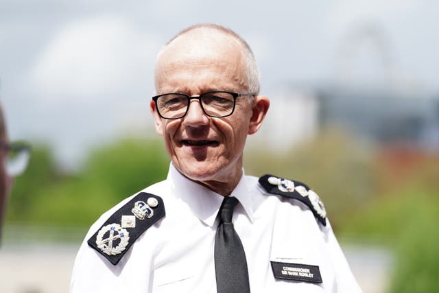 Metropolitan Police Commissioner Sir Mark Rowley (Jordan Pettitt/PA)