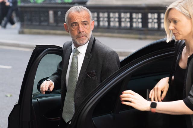 Michael Turner, known professionally as Michael Le Vell, arrives at the Rolls Buildings in central London (James Manning/PA)
