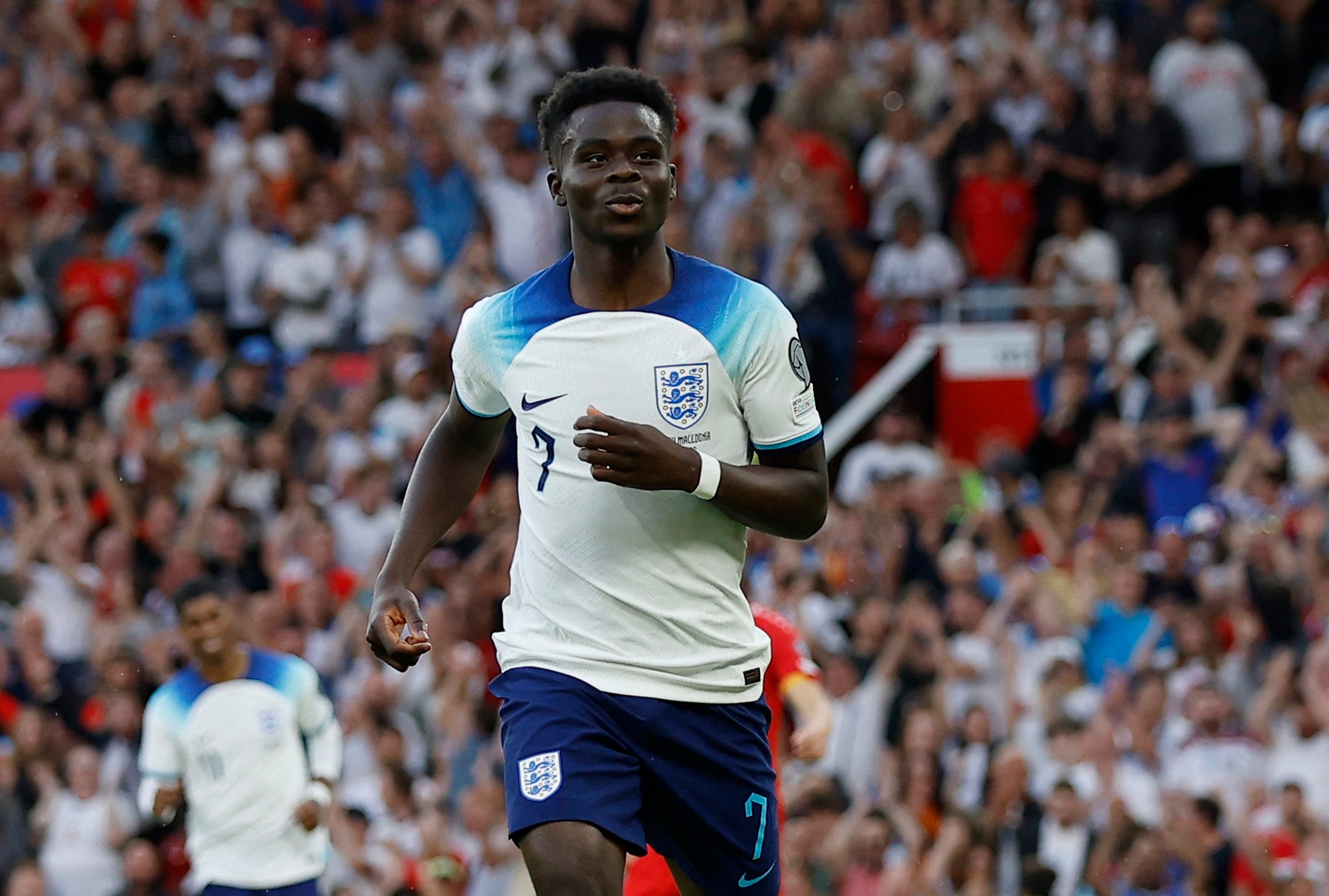 Bukayo Saka cements his place as England’s next leading man with first
