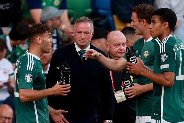 Michael O’Neill’s Northern Ireland lost on Monday (Liam McBurney/PA)