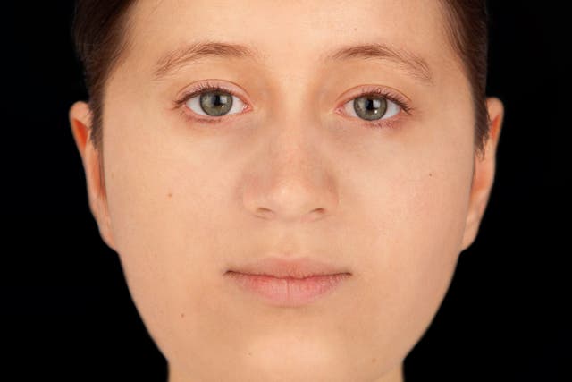 The face of a 16-year-old girl, thought to be one of Britain’s earliest Christians, has been reconstructed following analysis of a skull found at a 1,400-year-old Anglo Saxon burial site near Cambridge (Hew Morrison/PA)