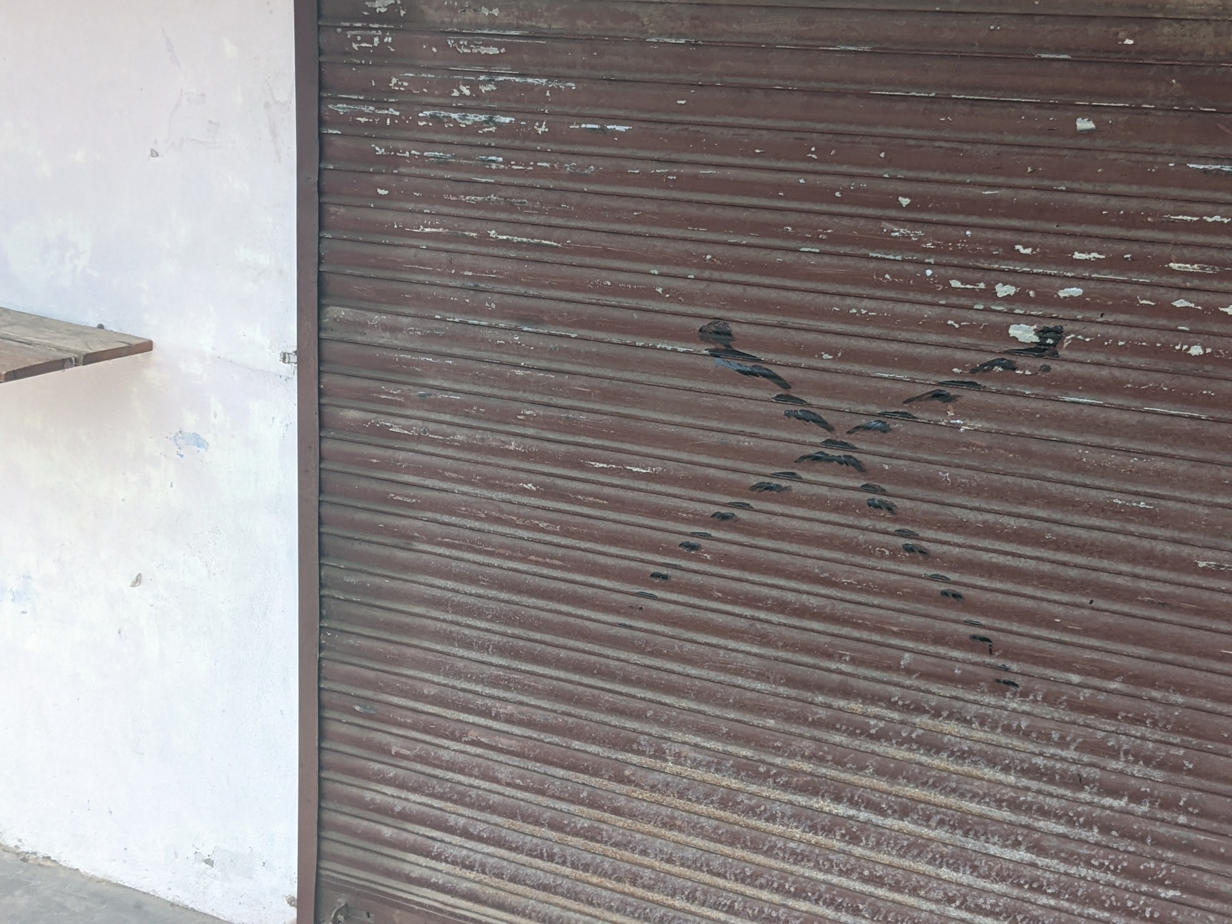 A Muslim-owned shop marked with a black cross in Barkot