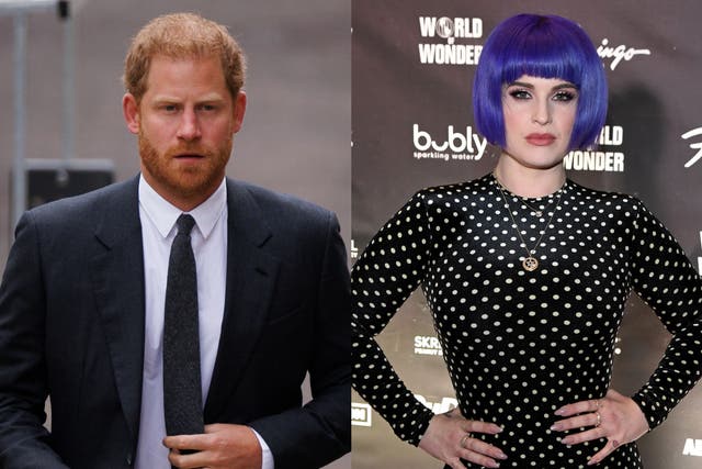 <p>Kelly Osbourne (right) has branded Prince Harry a ‘whining, whinging, complaining... t**t’</p>