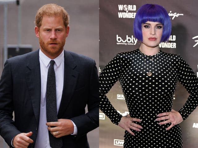 <p>Kelly Osbourne (right) has branded Prince Harry a ‘whining, whinging, complaining... t**t’</p>