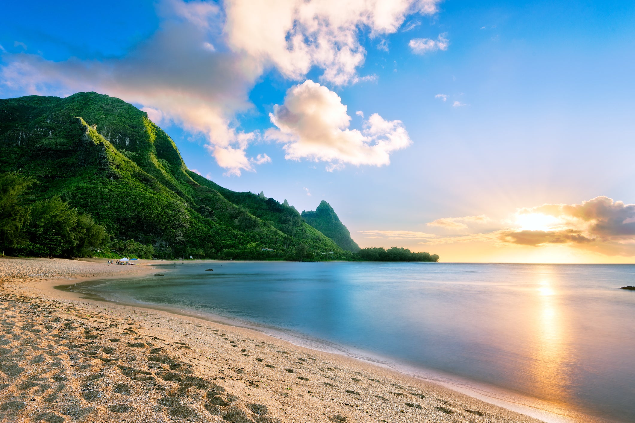 Find golden sands on the beaches on Kauai, Hawaii