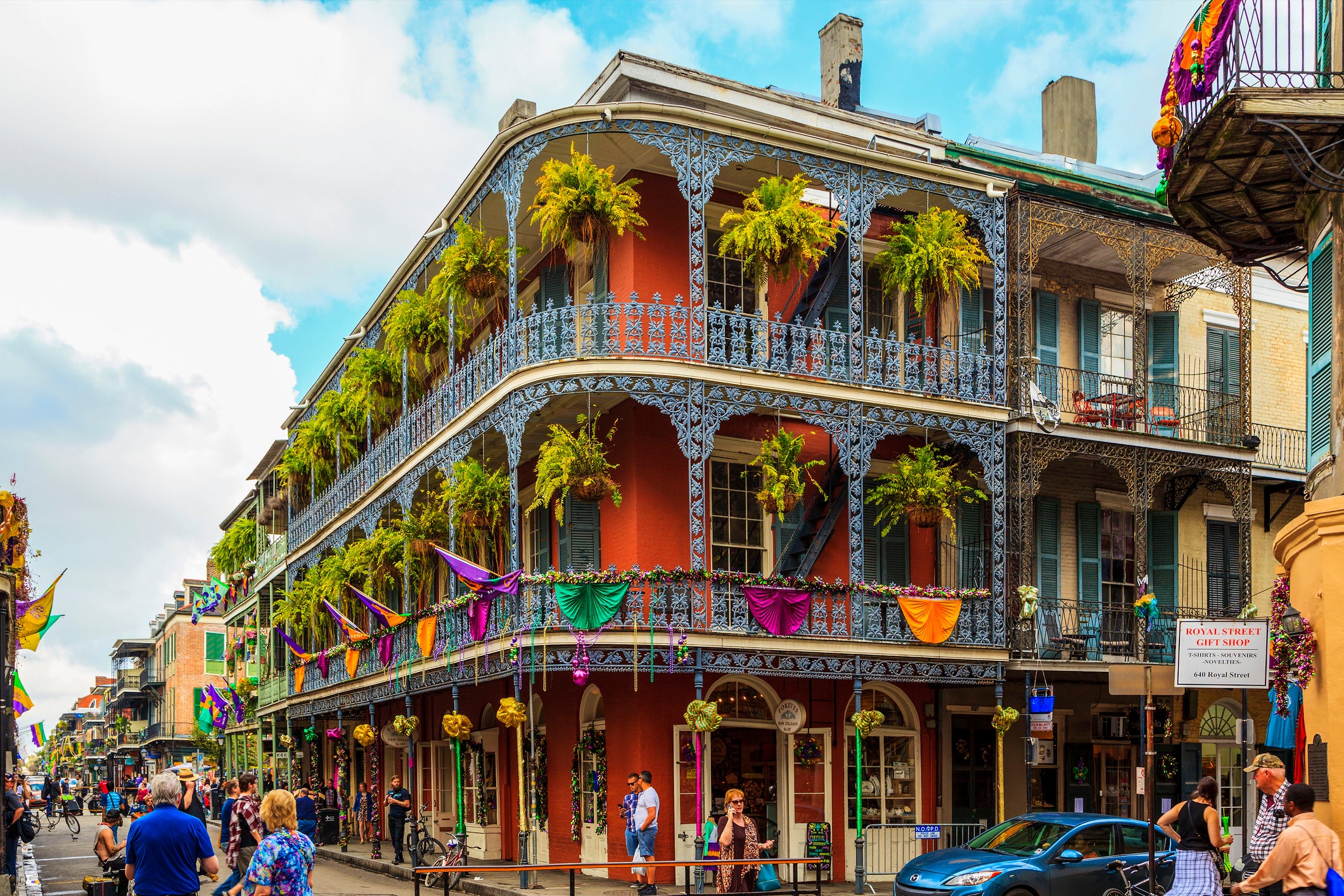 New Orleans French Quarter is famous for its history, music and Mardis Gras celebrations