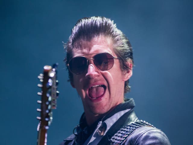 <p>Alex Turner of Arctic Monkeys performs during the second day of Lollapalooza Buenos Aires 2019 at Hipodromo de San Isidro on March 30, 2019</p>