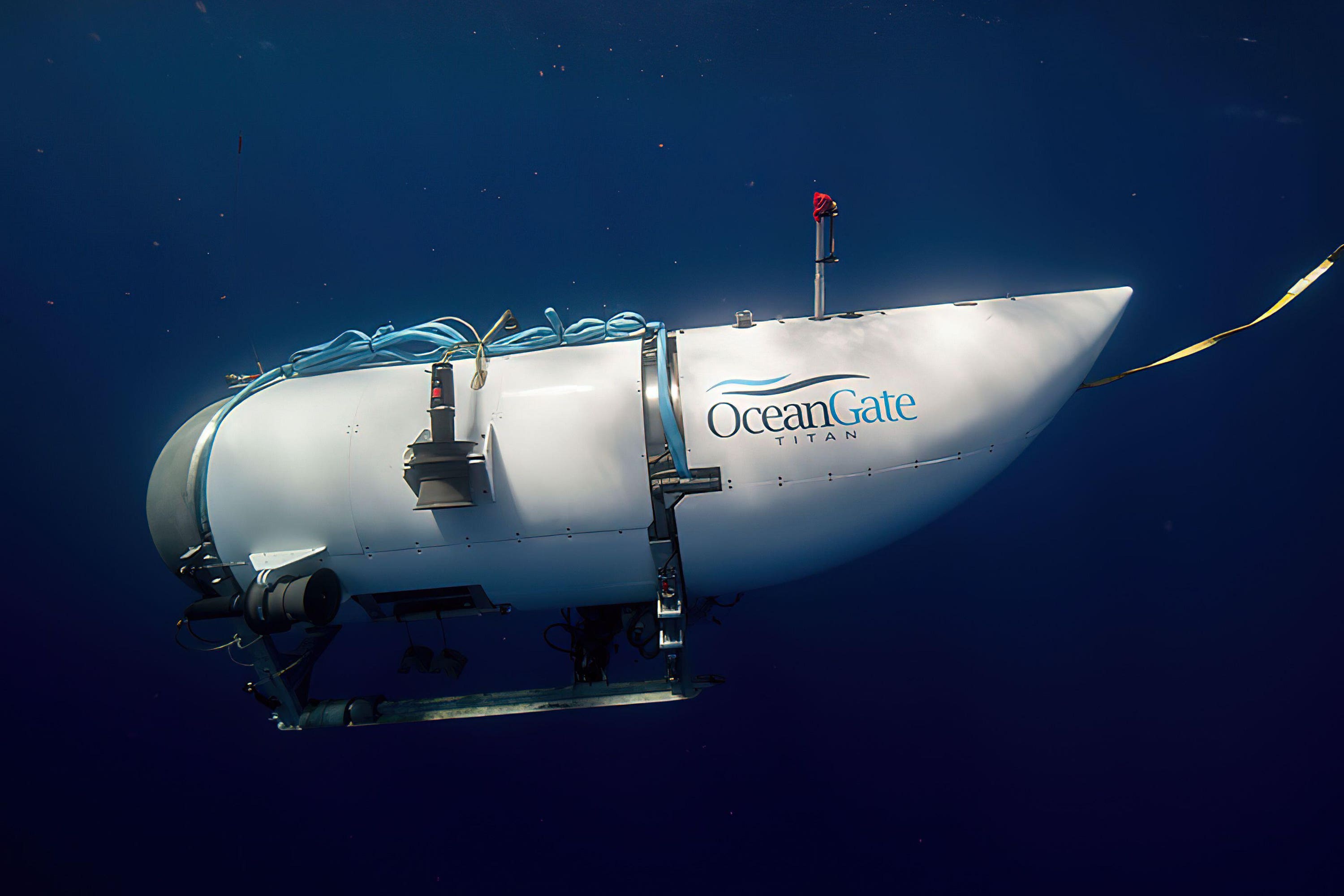 <p>The OceanGate Expeditions submersible vessel named Titan</p>