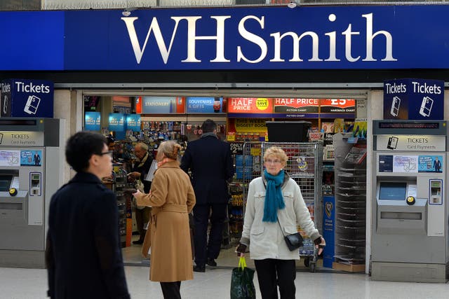 File photo dated 16/1/2014 of a branch of WH Smith in central London (John Stilwell/PA)