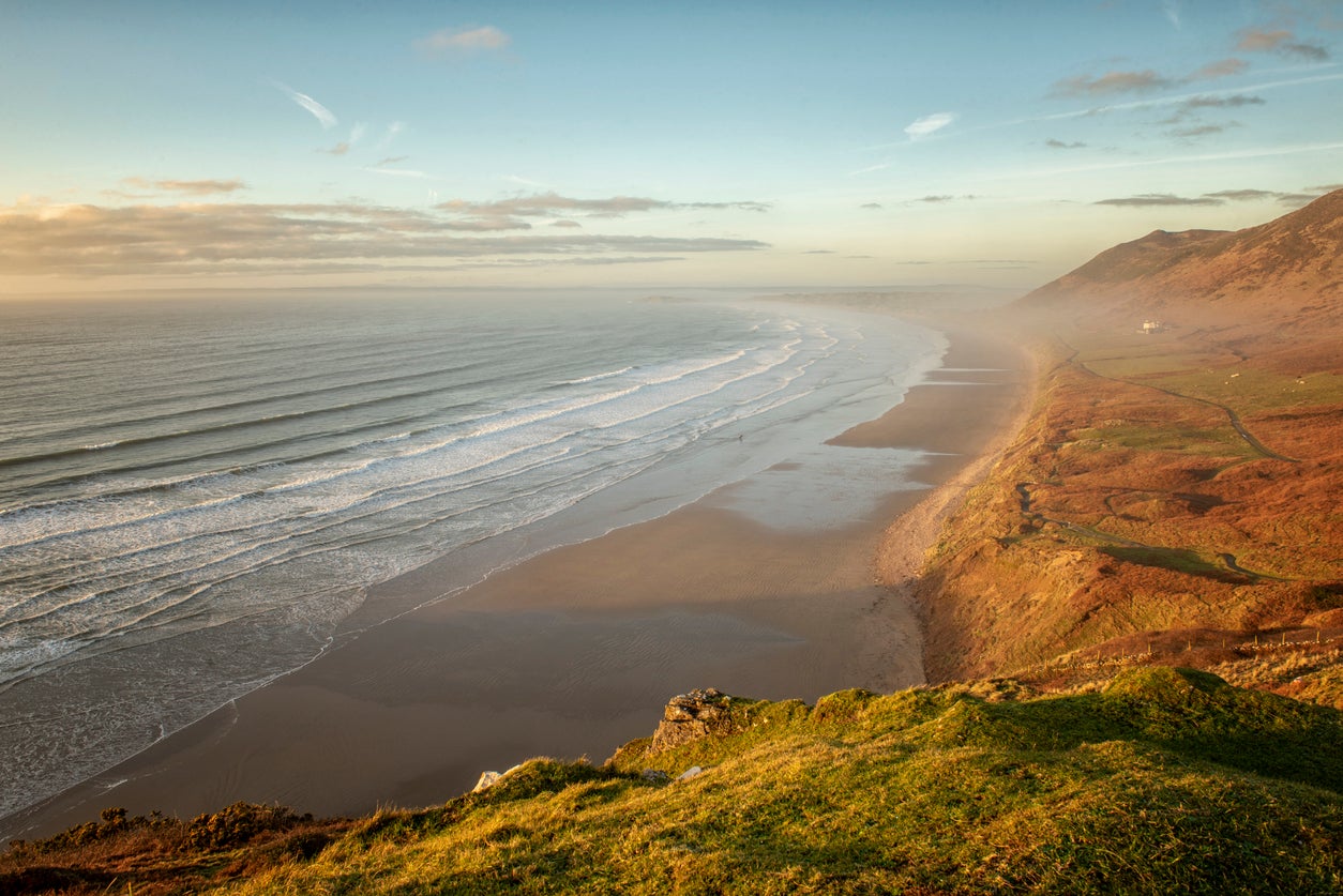 Rhossili Bay is one of the country’s most scenic beaches