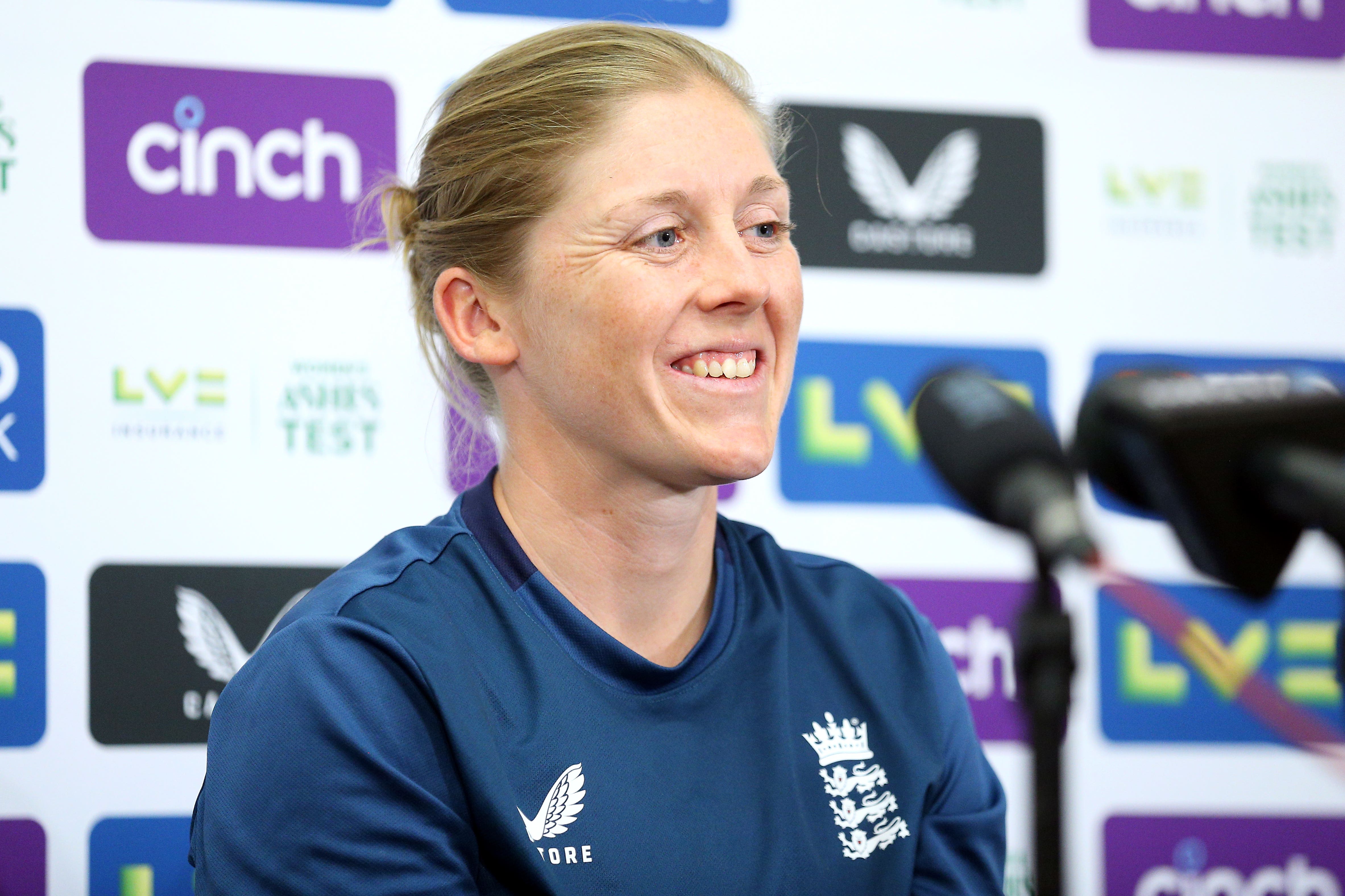 Heather Knight wants England to inspire in the Women’s Ashes (Nigel French/PA)