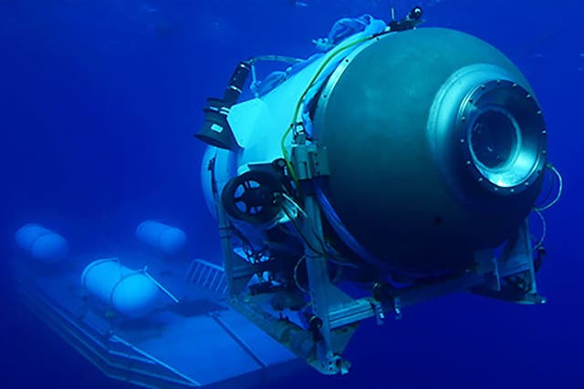 <p>Rear Admiral John Mauger confirmed there is an estimated 20 hours of oxygen left on the submersible (OceanGate Expeditions/PA)</p>