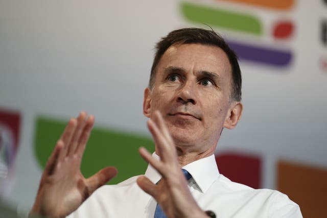 Chancellor Jeremy Hunt has been given evidence on the UK’s pandemic preparedness (Jordan Pettitt/PA)