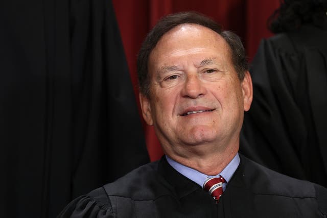 <p>United States Supreme Court Associate Justice Samuel Alito poses for an official portrait at the East Conference Room of the Supreme Court building on October 7, 2022 in Washington, DC.</p>