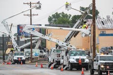 Thousands of residents in Oklahoma and Louisiana remain without power following weekend storms