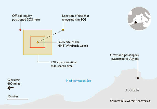 The Independent - Search for Windrush boat anchor lost after shipwreck ...