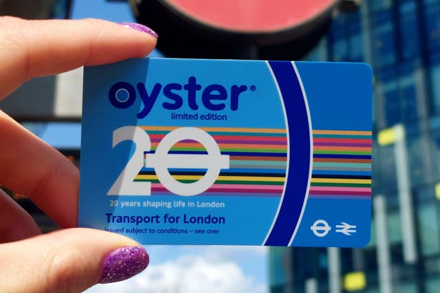 The limited edition Oyster card has been released to mark the 20th anniversary (TfL/PA)