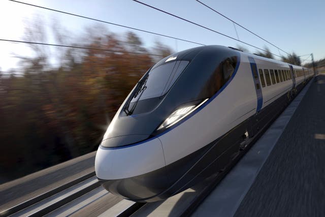 An early representation of what the new HS2 train could look like (HS2/PA)