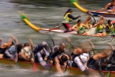 Iconic Hong Kong dragon boat races are back in full force as thousands of spectators gather