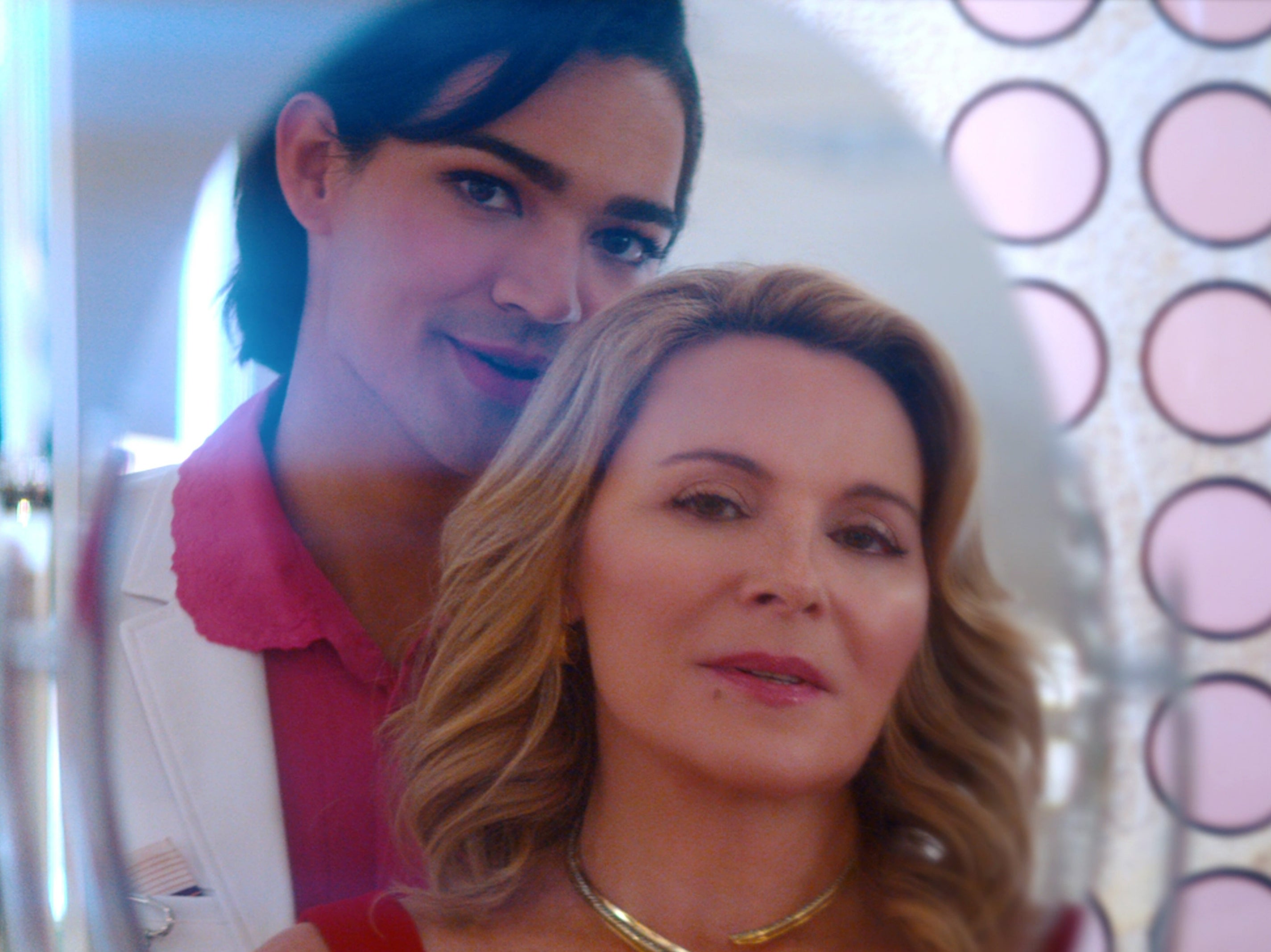 Miss Benny and Kim Cattrall as beauty collaborators in ‘Glamorous’