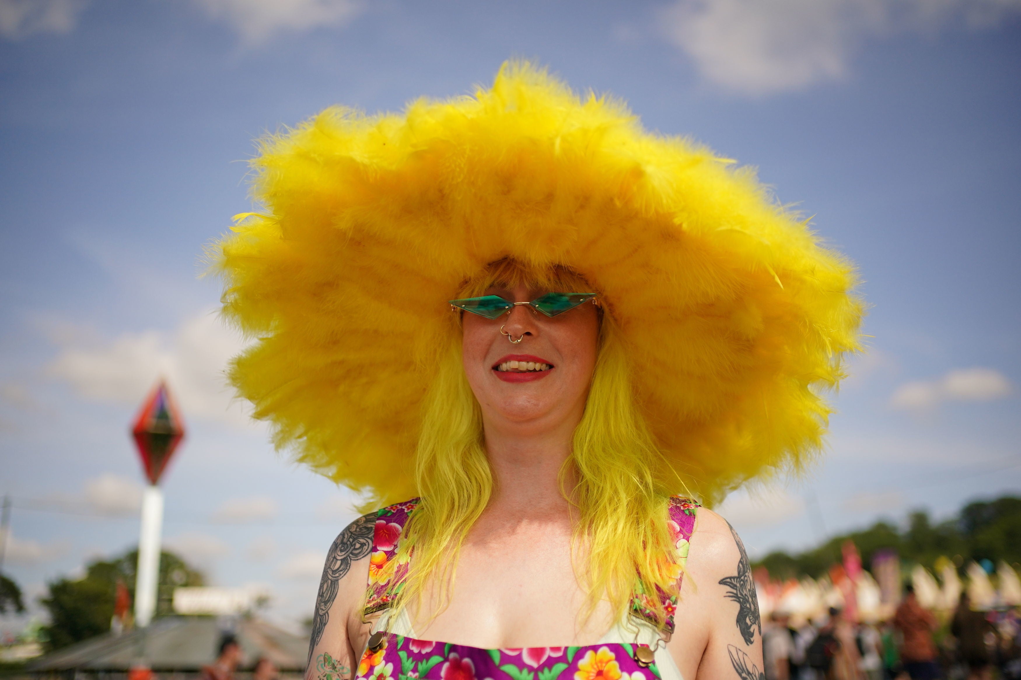 Harriet Holt ahead of the Glastonbury Festival at Worthy Farm in Somerset