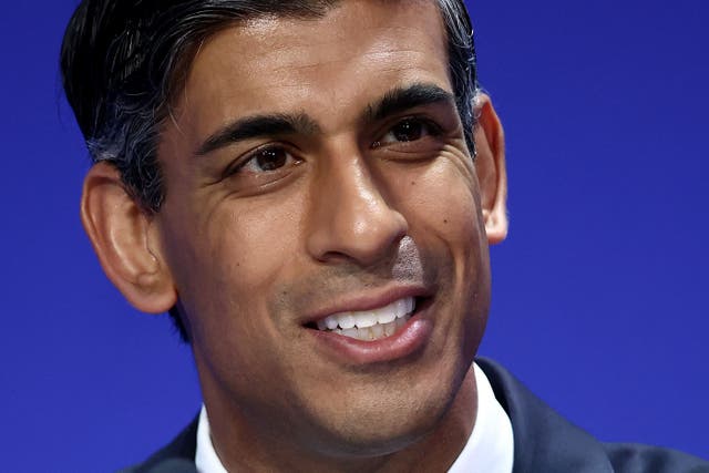 Prime Minister Rishi Sunak spoke to workers and the media in Kent on Thursday (Henry Nicholls/PA)
