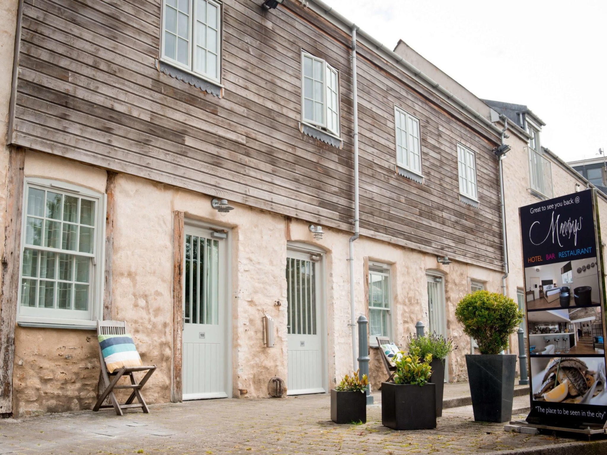 The Grade II-listed Mannings Hotel is located in the centre of Truro