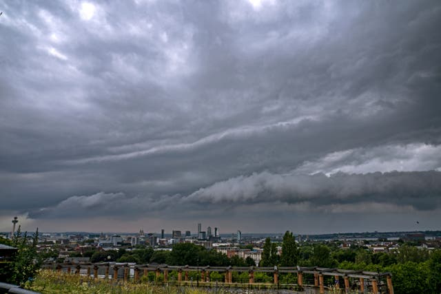 Recent storms have brought many regions of England more than half their rainfall for the month so far (Peter Byrne/PA)