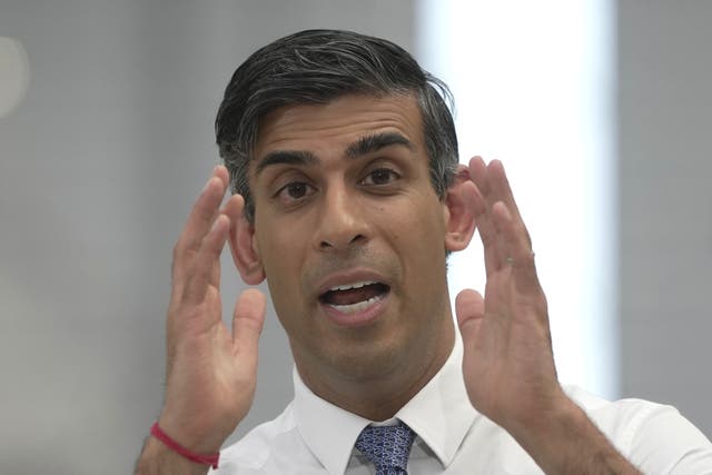 Prime Minister Rishi Sunak speaking at a PM Connect event (Kin Cheung/PA)