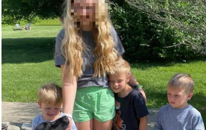A teen ran to neighbours asking for help after her stepfather allegedly opened fire on her younger siblings
