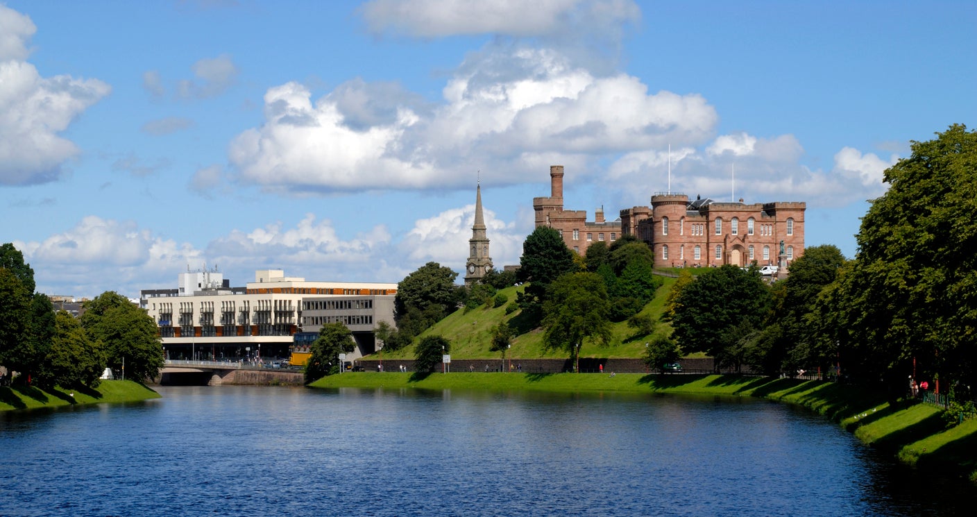 The North Coast 500 route starts and ends at Inverness Castle