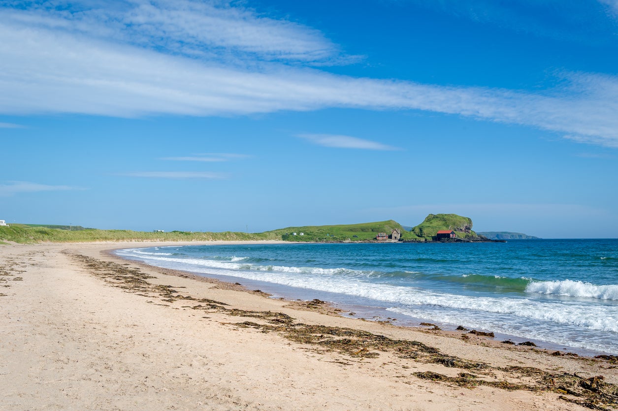 Uma praia na Península de Kintyre