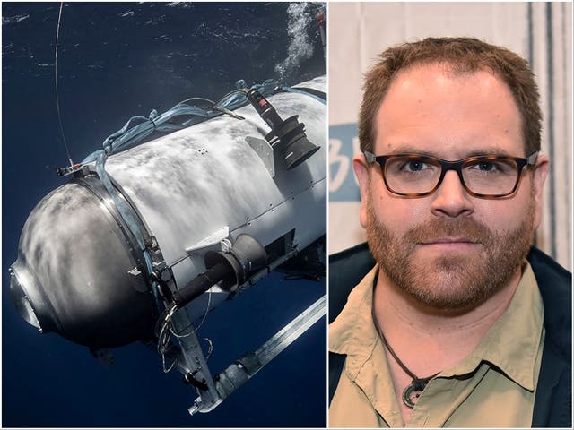 <p>The Titan submersible and Josh Gates</p>