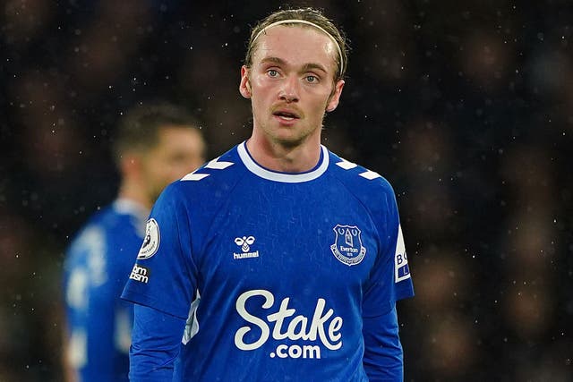 Tom Davies will leave Everton at the end of the month when his contract expires (Peter Byrne/PA)