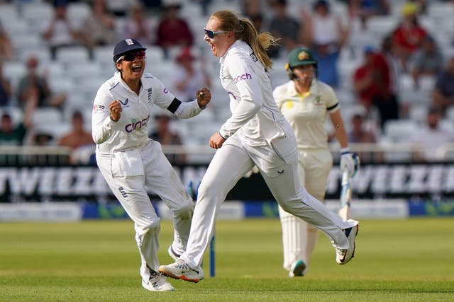 Sophie Ecclestone was the pick of the England bowling attack (Tim Goode/PA)