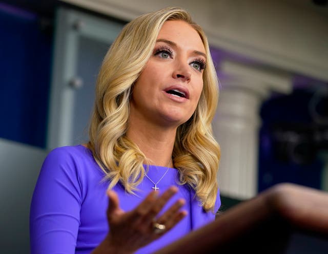 <p>Kayleigh McEnany during her time as Trump White House press secretary </p>