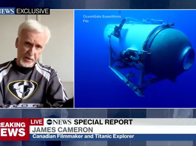 <p>James Cameron denies he is making a movie on Titanic sub disaster </p>