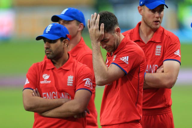 England’s James Anderson looks dejected at the end of the ICC Champions Trophy final (Mike Egerton/PA)