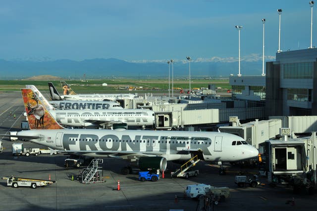 <p>A Frontier Airlines flight was forced to return to Denver on Tuesday just 40 minutes after taking off</p>