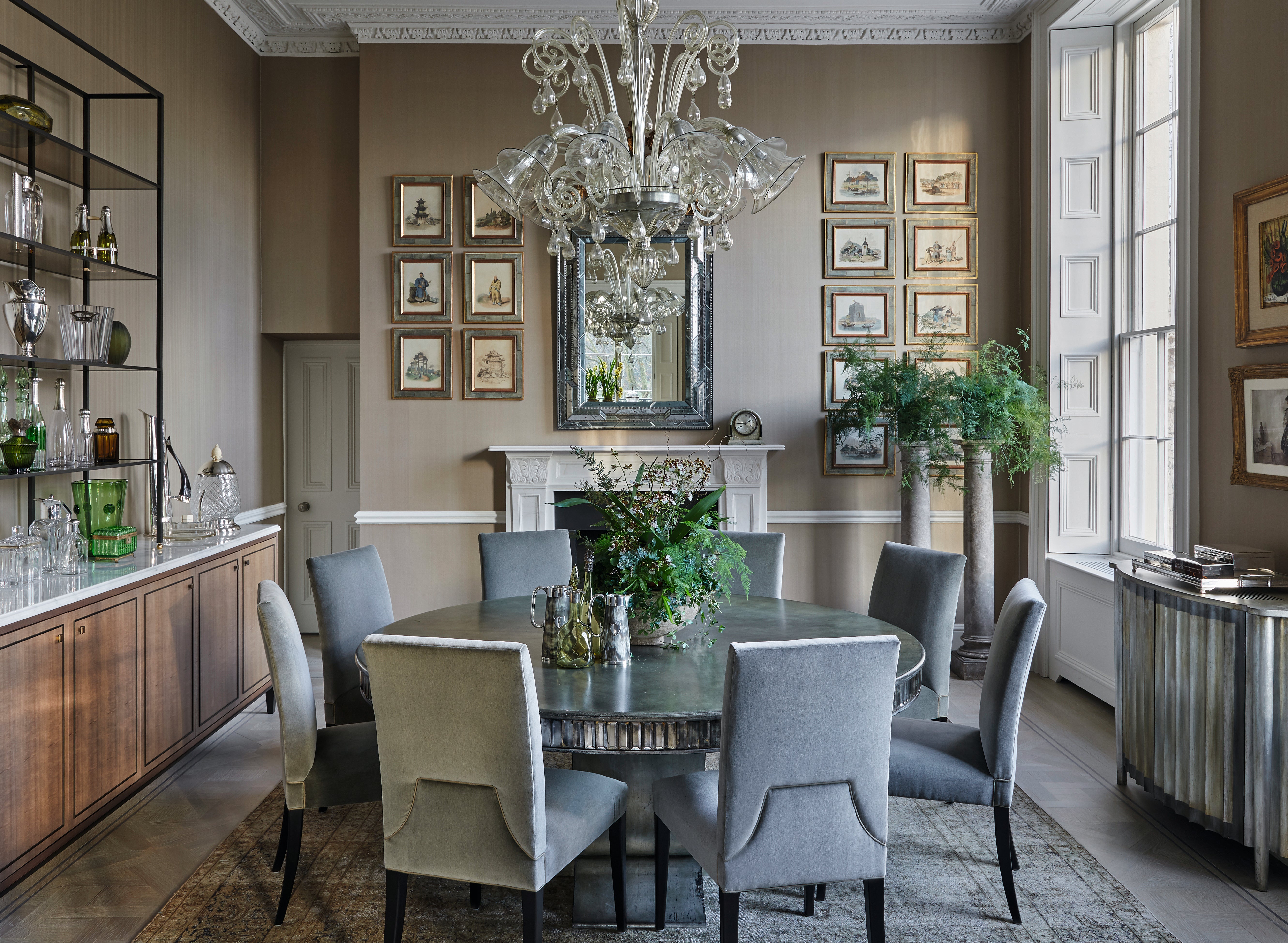 One of Louise Bradley’s projects, a bar and dining space in a grade I-listed home in Regents Park