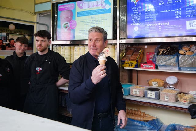 Sir Keir Starmer is said to have had his ‘ice-creams confiscated’ by French police while trying to make money at university (Peter Byrne/PA)